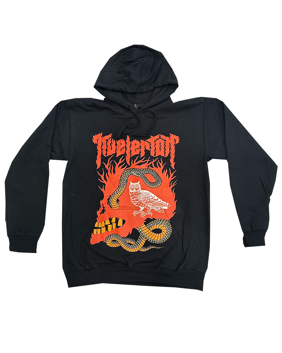 SNAKE OWL HOODIE BLACK