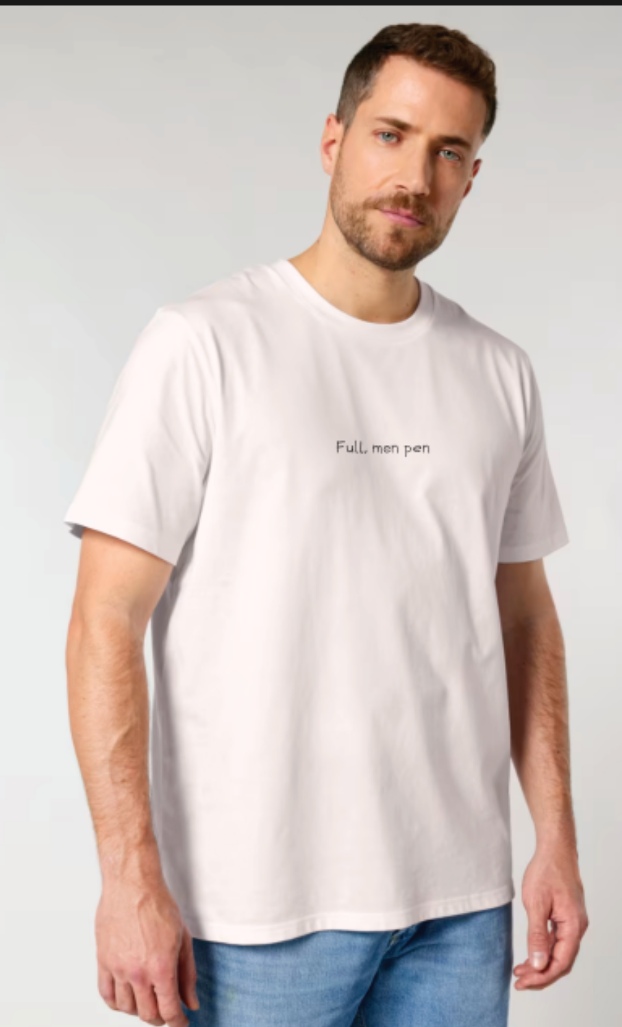 Full, men pen T-skjorte