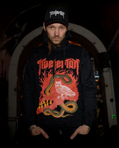 SNAKE OWL HOODIE BLACK
